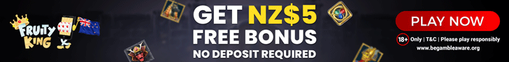 Fruity King Casino NZ$5 No Deposit Bonus